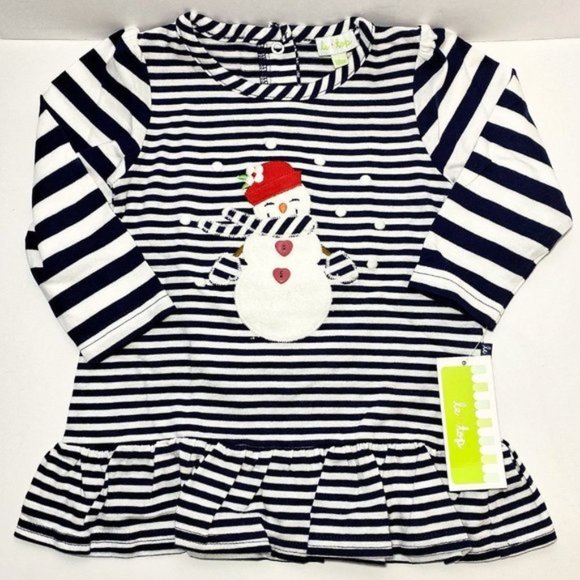 Le Top Toddler Boutique Girls Holiday Snowman Top & Pants Outfit Set Sz 18M NWT - Picture 5 of 9